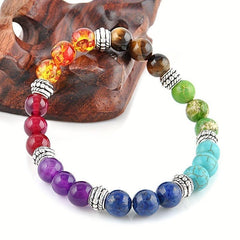7 Chakra Gem Stone Pendant Necklace Set for Women Yoga Balancing
