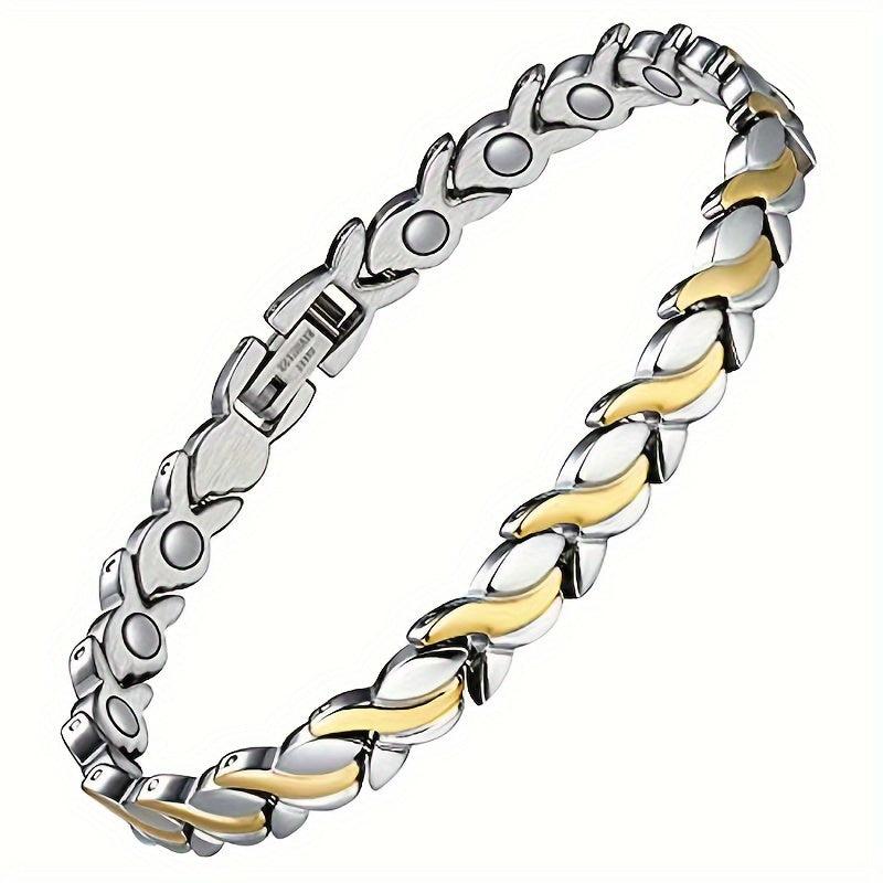 Magnetic Bracelet for Women Copper Rings Titanium Steel Magnetic Links