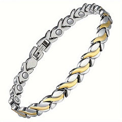 Magnetic Bracelet for Women Copper Rings Titanium Steel Magnetic Links