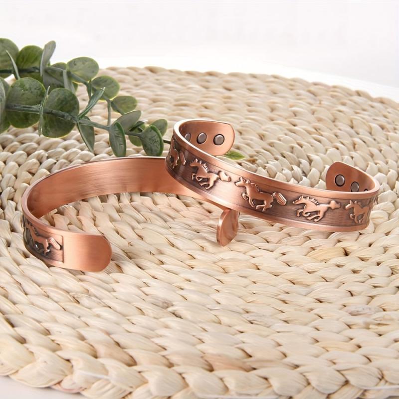 Magnetic Copper Bracelet With 6 Magnets For Men Adjustable Jewelry
