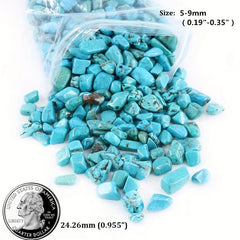 50g 100g Howlite Turquoise Chips Polished Tumbled Stones for Healing Decoration