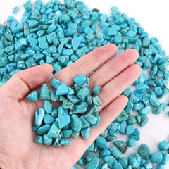 50g 100g Howlite Turquoise Chips Polished Tumbled Stones for Healing Decoration