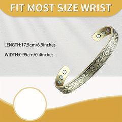 Copper Magnetic Bracelet Ring for Men and Women 6 Magnets Adjustable