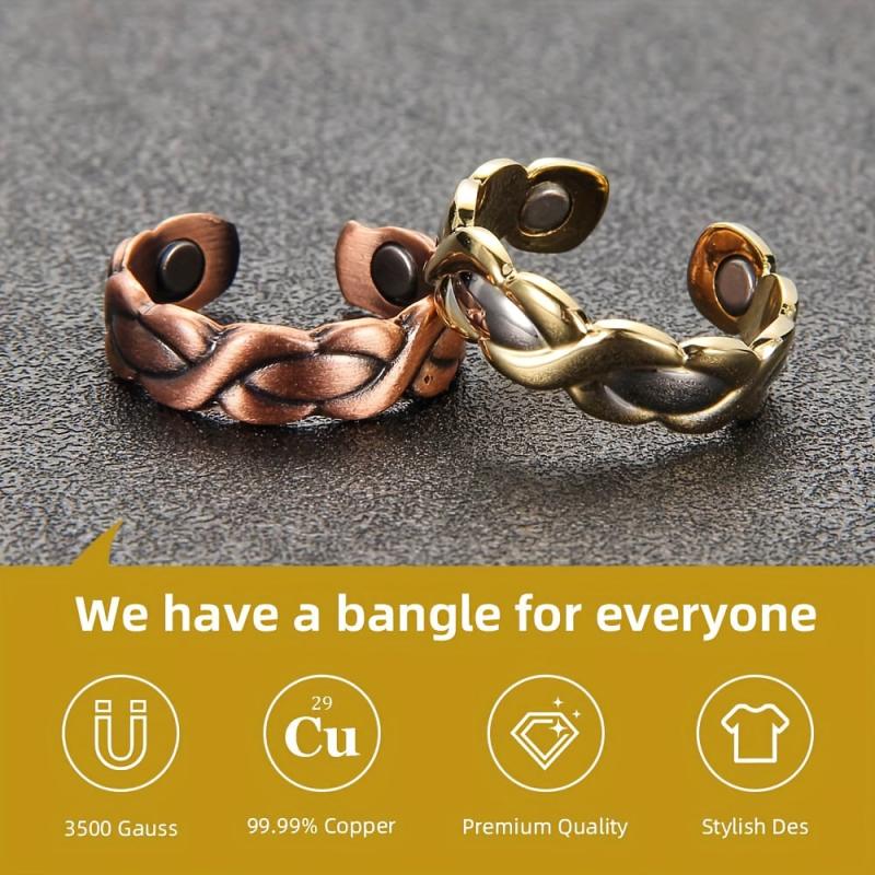 Magnetic Copper Ring for Women 99.99% Pure Copper