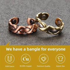 Magnetic Copper Ring for Women 99.99% Pure Copper