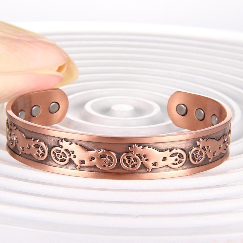 Men's Magnetic Copper Cuff Bangle Bracelet