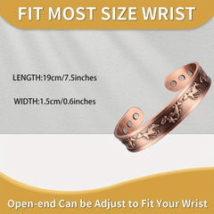 Men's Magnetic Copper Cuff Bangle Bracelet