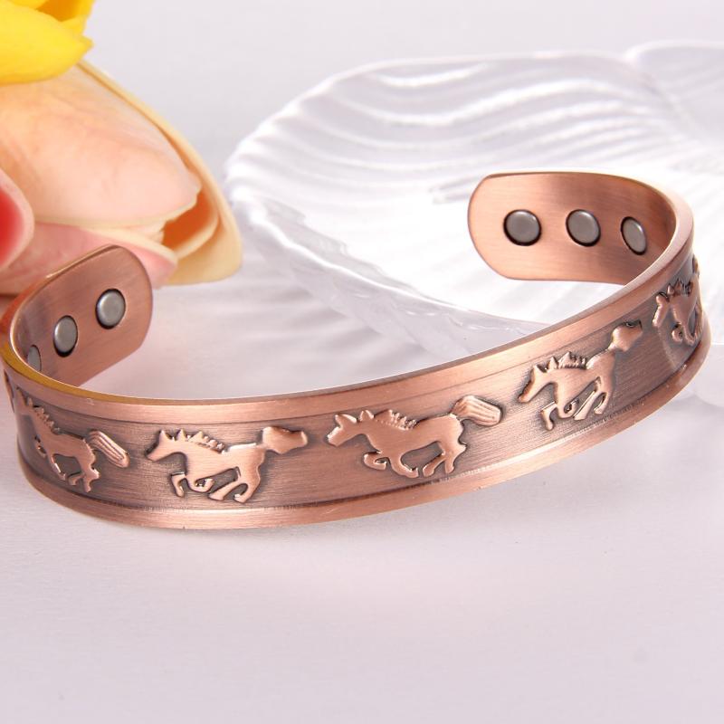 Men's Magnetic Copper Cuff Bangle Bracelet
