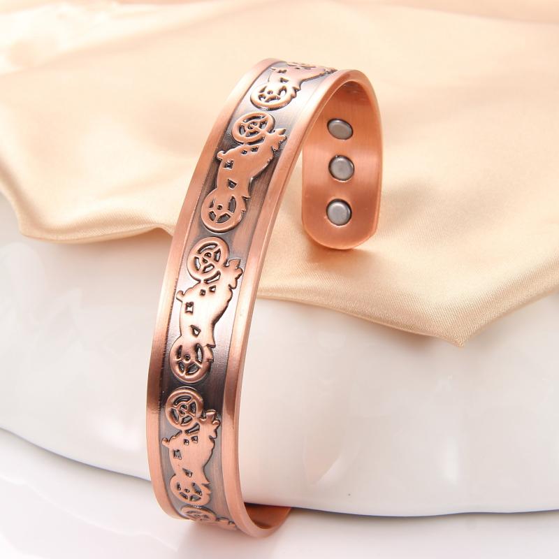 Men's Magnetic Copper Cuff Bangle Bracelet
