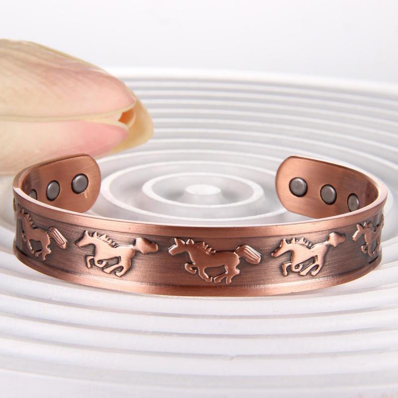 Men's Magnetic Copper Cuff Bangle Bracelet