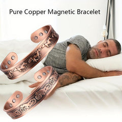 Men's Magnetic Copper Cuff Bangle Bracelet