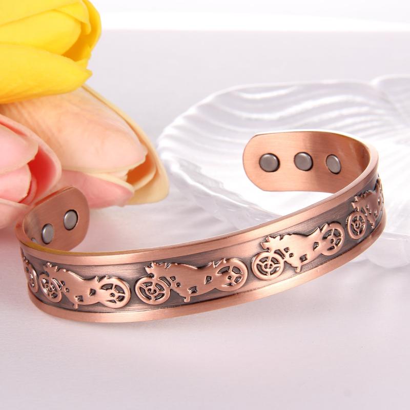 Men's Magnetic Copper Cuff Bangle Bracelet