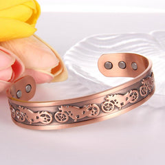 Men's Magnetic Copper Cuff Bangle Bracelet