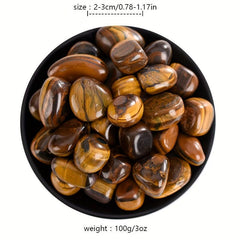 Tiger's Eye Stone 2 Rolling Stone Crystal Decorative Rock Glass Feeding