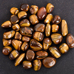 Tiger's Eye Stone 2 Rolling Stone Crystal Decorative Rock Glass Feeding