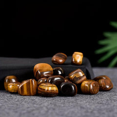 Tiger's Eye Stone 2 Rolling Stone Crystal Decorative Rock Glass Feeding