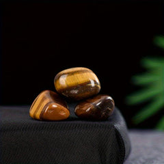 Tiger's Eye Stone 2 Rolling Stone Crystal Decorative Rock Glass Feeding
