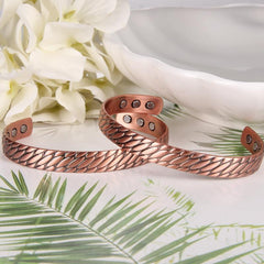 Copper Magnetic Bracelet 3500 Gauss Magnets Cuff Bangle