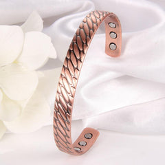 Copper Magnetic Bracelet 3500 Gauss Magnets Cuff Bangle