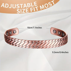 Copper Magnetic Bracelet 3500 Gauss Magnets Cuff Bangle