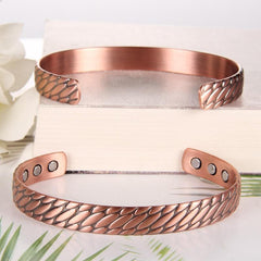 Copper Magnetic Bracelet 3500 Gauss Magnets Cuff Bangle