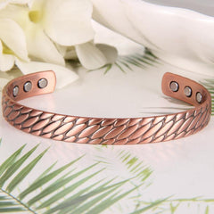Copper Magnetic Bracelet 3500 Gauss Magnets Cuff Bangle