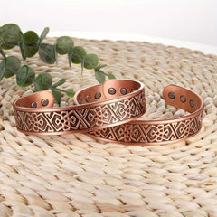 Men's 99.99% Pure Copper Magnetic Bangle Bracelet Adjustable Size