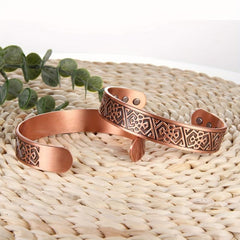Men's 99.99% Pure Copper Magnetic Bangle Bracelet Adjustable Size