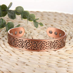 Men's 99.99% Pure Copper Magnetic Bangle Bracelet Adjustable Size
