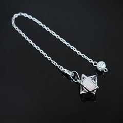 Natural Healing Crystal Pendulum Reiki Wicca Gemstone Energy Pendant