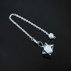 Natural Healing Crystal Pendulum Reiki Wicca Gemstone Energy Pendant