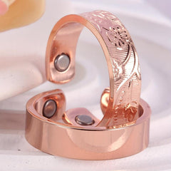 99.99% Pure Copper Magnetic Ring for Women Adjustable Finger Ring