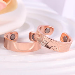99.99% Pure Copper Magnetic Ring for Women Adjustable Finger Ring