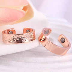 99.99% Pure Copper Magnetic Ring for Women Adjustable Finger Ring