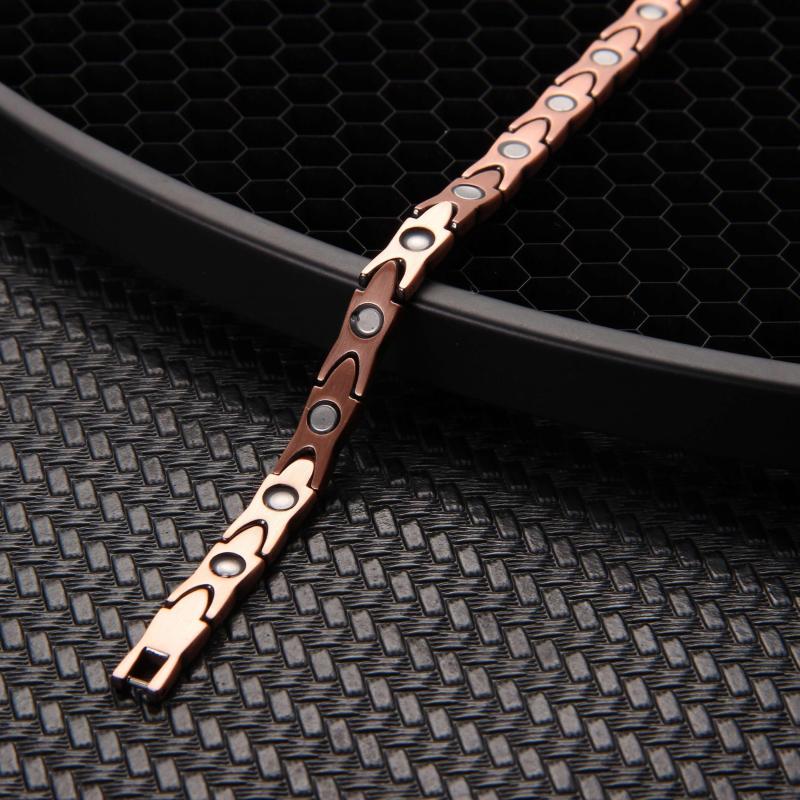 Women's Copper Magnetic Link Bracelet with Sizing Tool