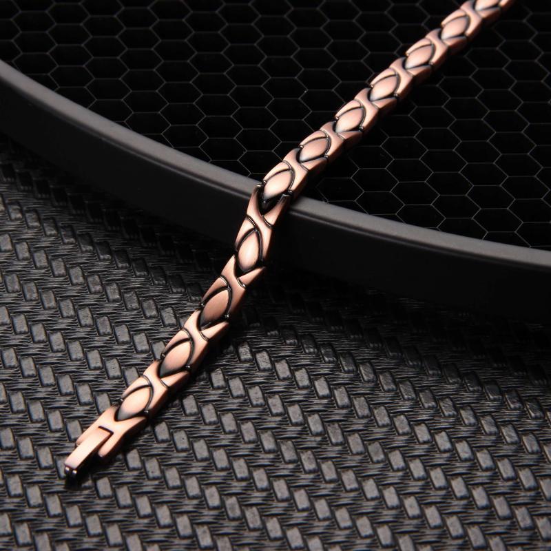 Women's Copper Magnetic Link Bracelet with Sizing Tool