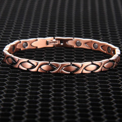 Women's Copper Magnetic Link Bracelet with Sizing Tool
