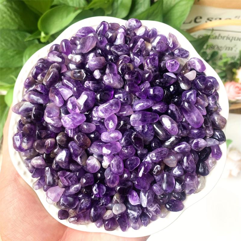 Natural Amethyst Crystal Chips Polished Stones 50g 100g