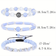 3pc Crystal Bracelet Set for Focused Yoga Meditation