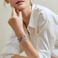 3pc Crystal Bracelet Set for Focused Yoga Meditation