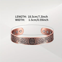 Magnetic Copper Bracelet Vintage Style Adjustable Bangles Christmas Gift