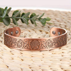 Magnetic Copper Bracelet Vintage Style Adjustable Bangles Christmas Gift