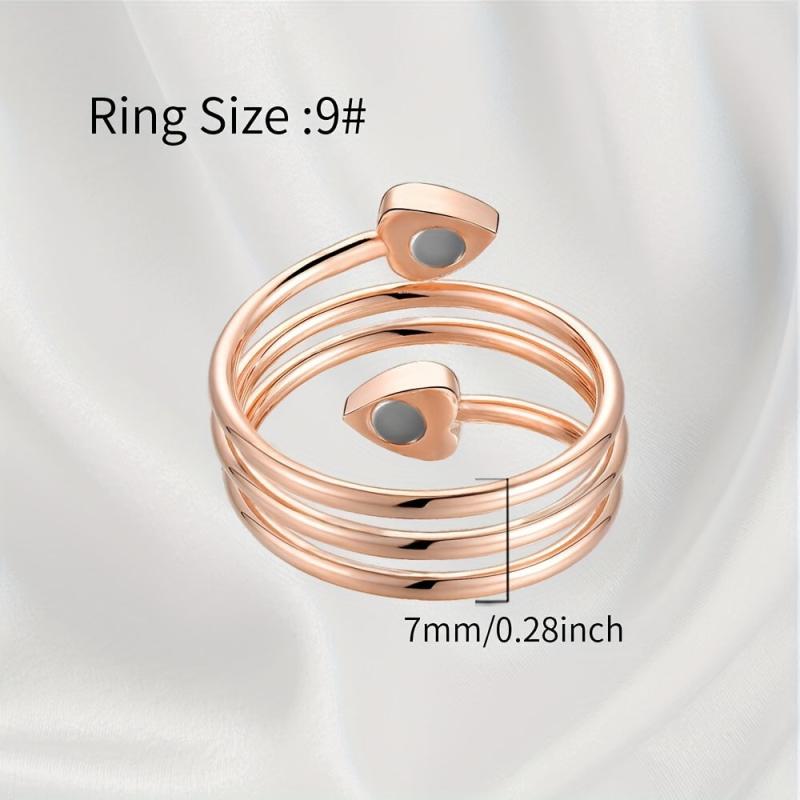 Healifty Copper Magnetic Ring for Women - Fingers Thumb Gift