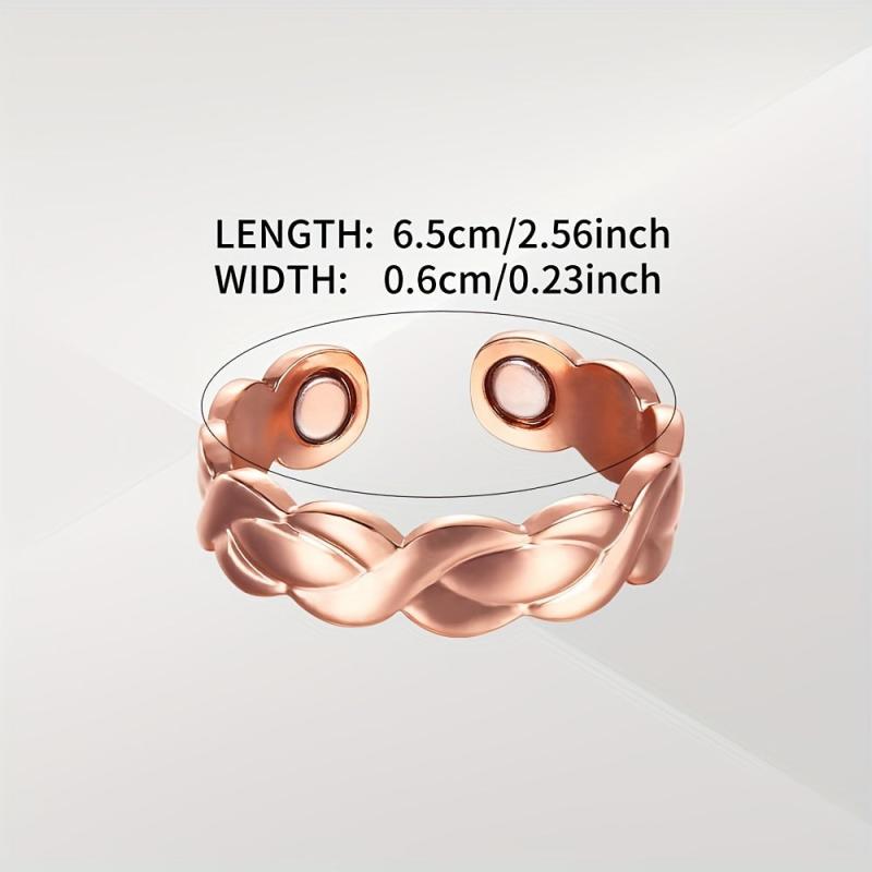 Copper Magnetic Lymphatic Drainage Ring for Women