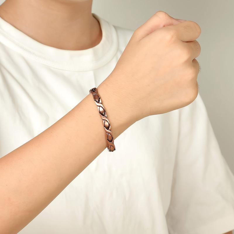 Copper Bracelet For Women Magnetic Links Men Birthday Christmas Gift