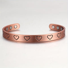 Pure Copper Magnetic Detox Ring & Bracelet Set for Women