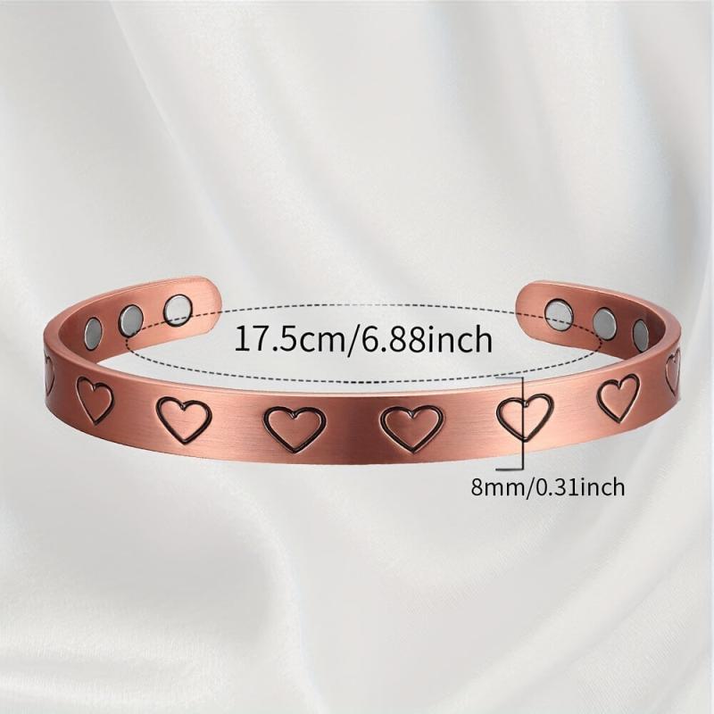 Pure Copper Magnetic Detox Ring & Bracelet Set for Women