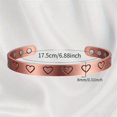 Pure Copper Magnetic Detox Ring & Bracelet Set for Women