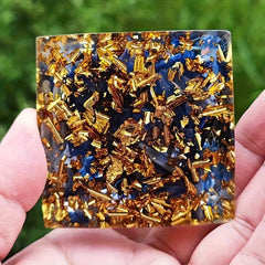 Energy Orgonite Pyramid Kyanite Amethyst Crystal Pyramide Reiki Meditation Tool