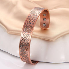 Copper Magnetic Bracelet 99.99% Pure Solid Copper Cuff Bangle